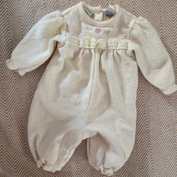 Vintage Sesame Street heart embroidered bubble romper with bow - Picture 1 of 6